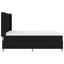 Box spring seng med hovedgærde Sort 140 x 190 cm Stof