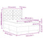 Box spring seng med hovedgærde Lysegrå 140 x 200 cm Stof