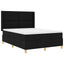 Box spring seng med hovedgærde Sort 140 x 200 cm Stof