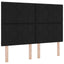 Box spring seng med hovedgærde Sort 140 x 200 cm Stof
