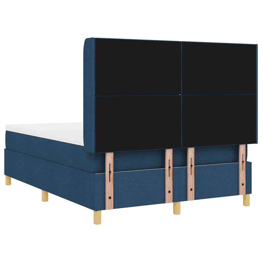 Box spring seng med hovedgærde Blå 160 x 200 cm Stof
