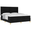 Box spring seng med hovedgærde Sort 180 x 200 cm Stof