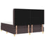 Box spring seng med hovedgærde Mørk Brun 180 x 200 cm Stof