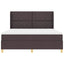 Box spring seng med hovedgærde Mørk Brun 180 x 200 cm Stof