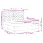 Box spring seng med hovedgærde Gråbrun 180 x 200 cm Stof
