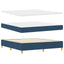 Box spring seng med hovedgærde Blå 180 x 200 cm Stof
