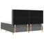 Box spring seng med hovedgærde Mørkegrå 200 x 200 cm Stof