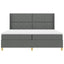 Box spring seng med hovedgærde Mørkegrå 200 x 200 cm Stof