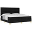 Box spring seng med hovedgærde Sort 200 x 200 cm Stof