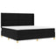 Box spring seng med hovedgærde Sort 200 x 200 cm Stof