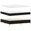 Box spring seng med hovedgærde Sort 200 x 200 cm Stof