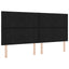 Box spring seng med hovedgærde Sort 200 x 200 cm Stof