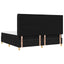 Box spring seng med hovedgærde Sort 200 x 200 cm Stof