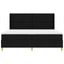 Box spring seng med hovedgærde Sort 200 x 200 cm Stof