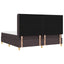 Box spring seng med hovedgærde Mørk Brun 200 x 200 cm Stof