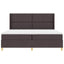 Box spring seng med hovedgærde Mørk Brun 200 x 200 cm Stof