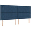 Box spring seng med hovedgærde Blå 200 x 200 cm Stof