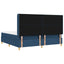 Box spring seng med hovedgærde Blå 200 x 200 cm Stof