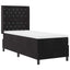 Box spring seng med madras Sort 80 x 200 cm Fløjl