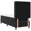 Box spring seng med madras Sort 80 x 200 cm Fløjl