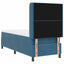 Box spring seng med madras med hovedgærde Blå 80 x 200 cm Fløjl