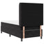 Box spring seng med madras Sort 100 x 200 cm Fløjl