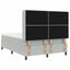 Box spring seng med madras Lysegrå 140 x 200 cm Fløjl