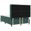 Box spring seng med madras Mørkegrøn 140 x 200 cm Fløjl