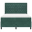 Box spring seng med madras Mørkegrøn 140 x 200 cm Fløjl