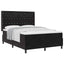 Box spring seng med madras Sort 160 x 200 cm Fløjl