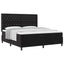 Box spring seng med madras Sort 180 x 200 cm Fløjl