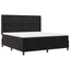 Box spring seng med madras Sort 180 x 200 cm Fløjl
