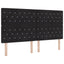 Box spring seng med madras Sort 180 x 200 cm Fløjl