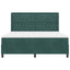Box spring seng med madras Mørkegrøn 180 x 200 cm Fløjl