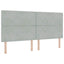 Box spring seng med madras Lysegrå 200 x 200 cm Fløjl