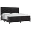 Box spring seng med madras Sort 200 x 200 cm Fløjl