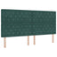 Box spring seng med madras Mørkegrøn 200 x 200 cm Fløjl