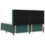 Box spring seng med madras Mørkegrøn 200 x 200 cm Fløjl