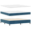 Box spring seng med madras Blå 200 x 200 cm Fløjl