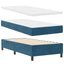 Box spring seng med hovedgærde Blå 80 x 200 cm Fløjl