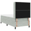 Box spring seng med hovedgærde Lysegrå 90 x 190 cm Fløjl