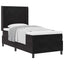 Box spring seng med hovedgærde Sort 90 x 190 cm Fløjl