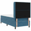 Box spring seng med hovedgærde Blå 90 x 190 cm Fløjl