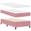 Box spring seng med hovedgærde Lyserød 90 x 200 cm Fløjl