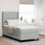 Box spring seng med hovedgærde Lysegrå 100 x 200 cm Fløjl