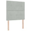 Box spring seng med hovedgærde Lysegrå 100 x 200 cm Fløjl