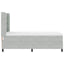 Box spring seng med hovedgærde Lysegrå 100 x 200 cm Fløjl