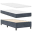 Box spring seng med hovedgærde Mørkegrå 100 x 200 cm Fløjl