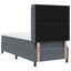 Box spring seng med hovedgærde Mørkegrå 100 x 200 cm Fløjl