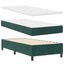 Box spring seng med hovedgærde Mørkegrøn 100 x 200 cm Fløjl